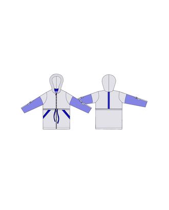Выкройка: Парка с капюшоном арт. ВКК-2486-1-ВП0267 Выкройка: Парка с капюшоном арт. ВКК-2486-1-ВП0267