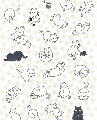 Котики (Полотно вафельное 50 см) арт. ПВ50-131-1-0989.044 Котики (Полотно вафельное 50 см) арт. ПВ50-131-1-0989.044