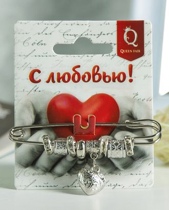 Булавка "Любовь" 7,5 см арт. БЖБУ-16-1-35827 Булавка "Любовь" 7,5 см арт. БЖБУ-16-1-35827