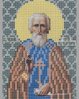Лён с нанесенным рисунком"Сергий Радонежский" арт. 12638 Лён с нанесенным рисунком"Сергий Радонежский" арт. 12638