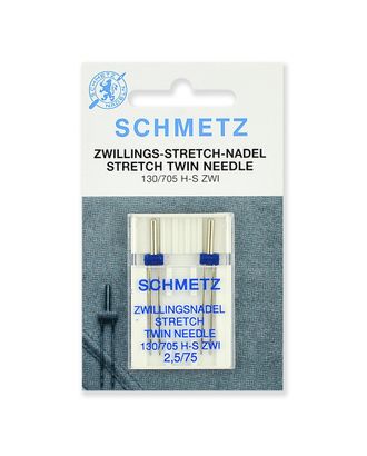 Иглы стретч двойные № 75/2.5, Schmetz арт. ИБС-4-1-37097 Иглы стретч двойные № 75/2.5, Schmetz арт. ИБС-4-1-37097