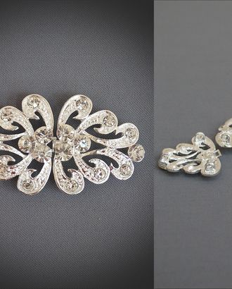 Застежка металл стразы р.3,5x6 см арт. 9650.002 Застежка металл стразы р.3,5x6 см арт. 9650.002