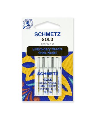 Иглы для вышивки Gold, титаниум №90, Schmetz арт. ИДВ-4-1-37104 Иглы для вышивки Gold, титаниум №90, Schmetz арт. ИДВ-4-1-37104