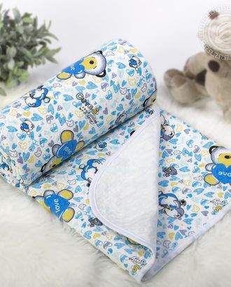 Одеяло-покрывало трикотажное 100*140 карапуз голубой арт. АРТД-2601-1-АРТД0243612 Одеяло-покрывало трикотажное 100*140 карапуз голубой арт. АРТД-2601-1-АРТД0243612