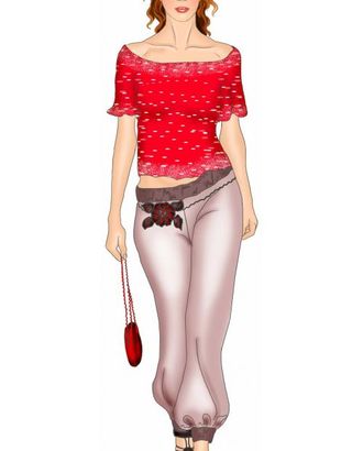 Брюки на трикотажной тесьме арт. ВКК-1253-1-ЛК0005435 Брюки на трикотажной тесьме арт. ВКК-1253-1-ЛК0005435