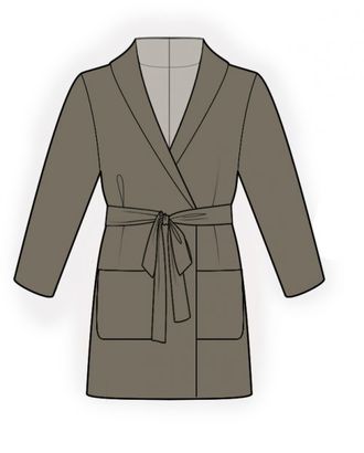 Выкройка: шелковый халат арт. ВКК-1214-1-ЛК0006136 Выкройка: шелковый халат арт. ВКК-1214-1-ЛК0006136